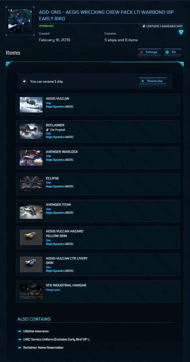 Aegis Wrecking Crew Pack VIP Early Bird - LTI - Image 2