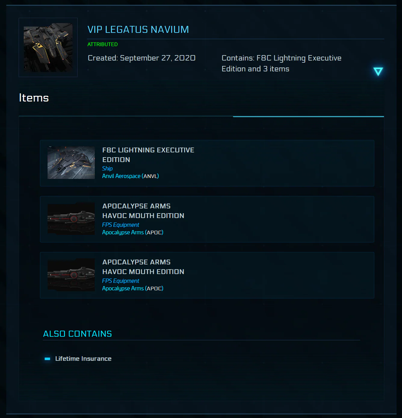 Legatus Navium Account - Sabre Raven / 600i Executive / F8C Executive - Image 4