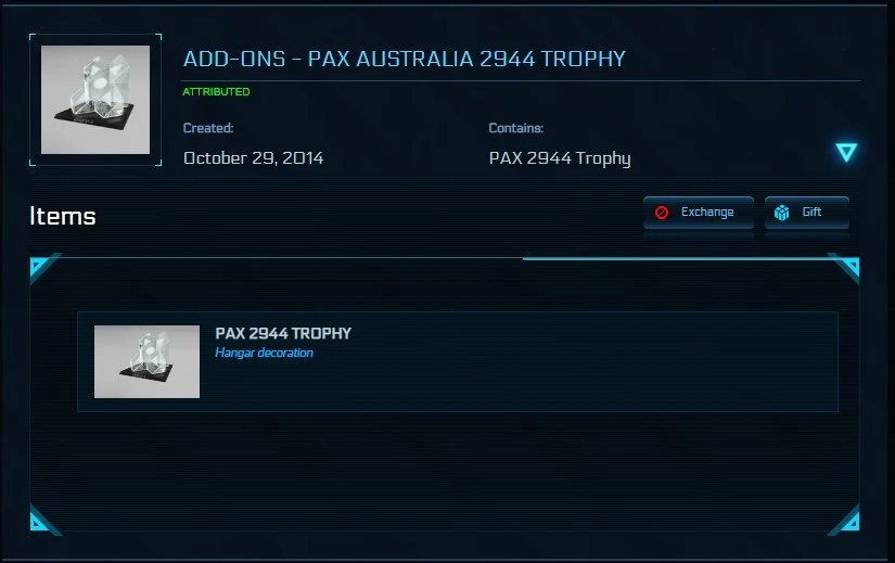 Pax Australia 2944 Trophy - Image 2